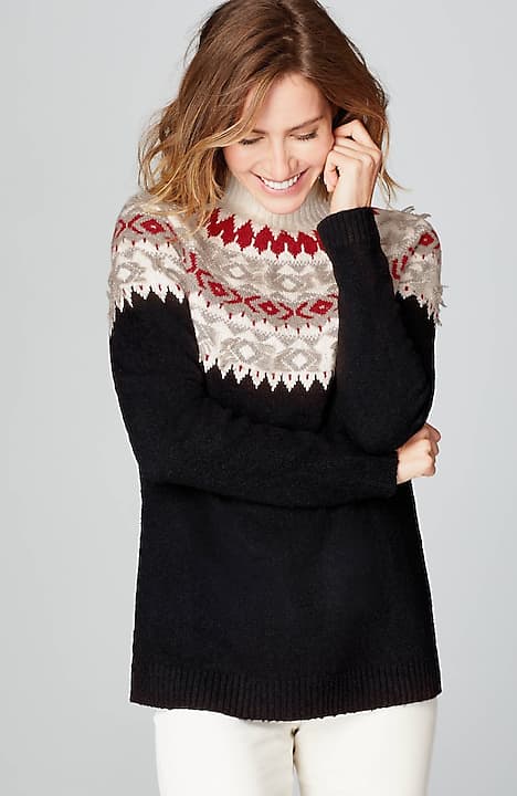 Image For Fringed Nordic Fair Isle Sweater from JJill