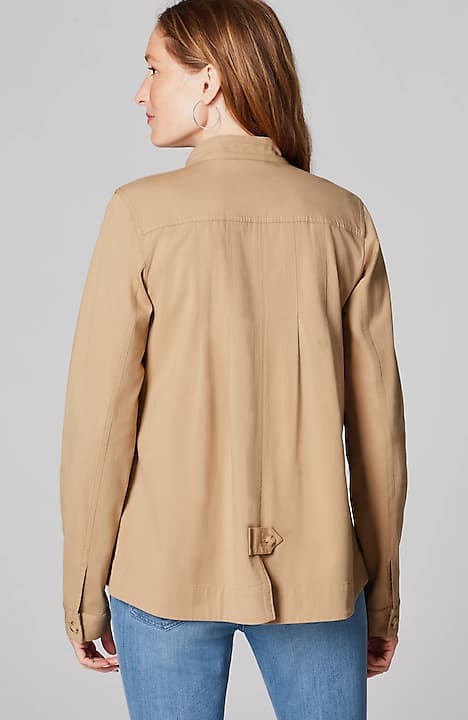 Image For Pleated-Back Canvas Jacket from JJill